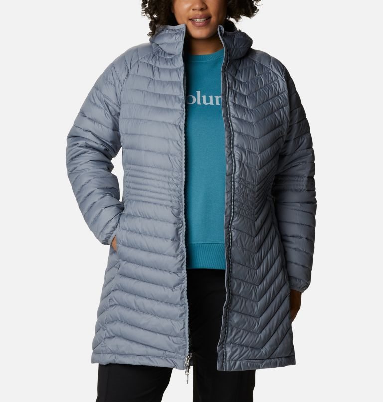 Women's Columbia Powder Lite Mid Jackets Grey | Plus Size CA-GCA8L